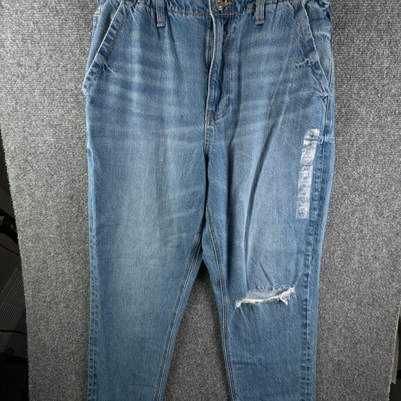 American Eagle Outfitters Denim - NWT American Eagle Women Jeans Blue Denim Pant Mom Highest Rise 12 31W Elastic